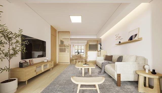 kaiyun入口：木色与白色交织日式两居装修尽显别墅级精致