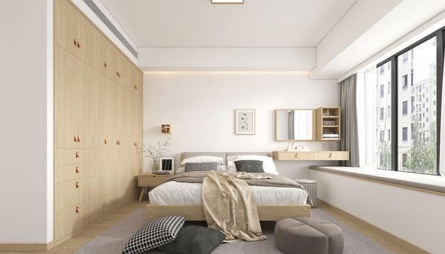kaiyun入口：木色与白色交织日式两居装修尽显别墅级精致(图4)