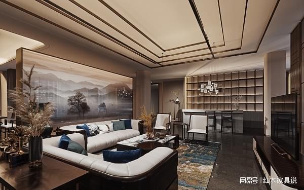 条纹乌木新中式家具哪家好？轻奢风尚看素创家居演绎雅致生活