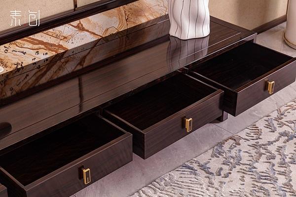 条纹乌木新中式家具哪家好？轻奢风尚看素创家居演绎雅致生活(图6)