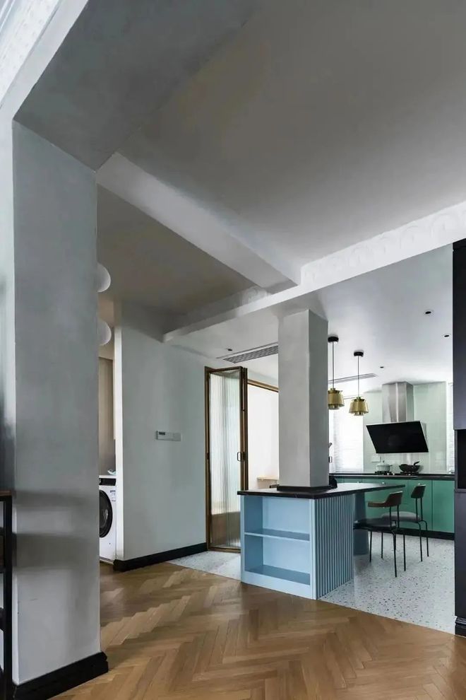 74㎡神仙配色美到窒息！这家中式北欧混搭风竟成教科书级设计(图4)