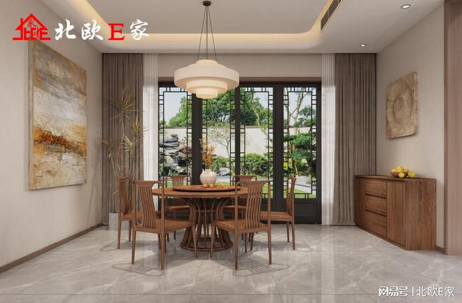 北欧E家：新中式家装设计美得不可方物(图4)