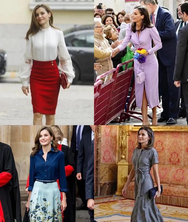 kaiyun：又被西班牙王后美到了！来后上身最新款红裙气质优雅风采依旧(图3)