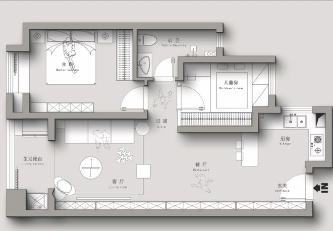 邓光明【现代风】武汉城市室内设计大赛获奖作品(图2)