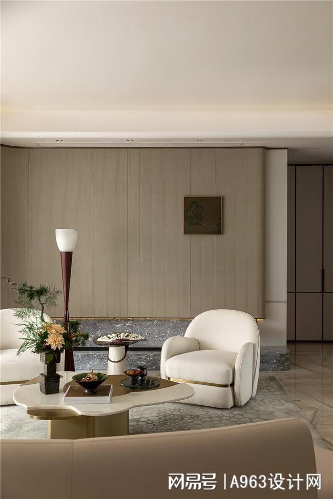 kaiyun网站：万境设计｜188㎡样板房：山水间的雅居逸境(图4)