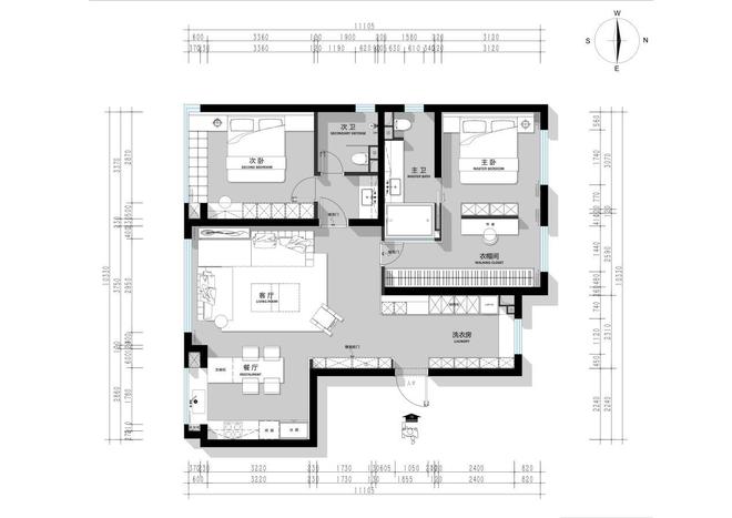陈洁新作143㎡四居室精装格局重组打造单身女主的暗黑系互动奢居！(图9)