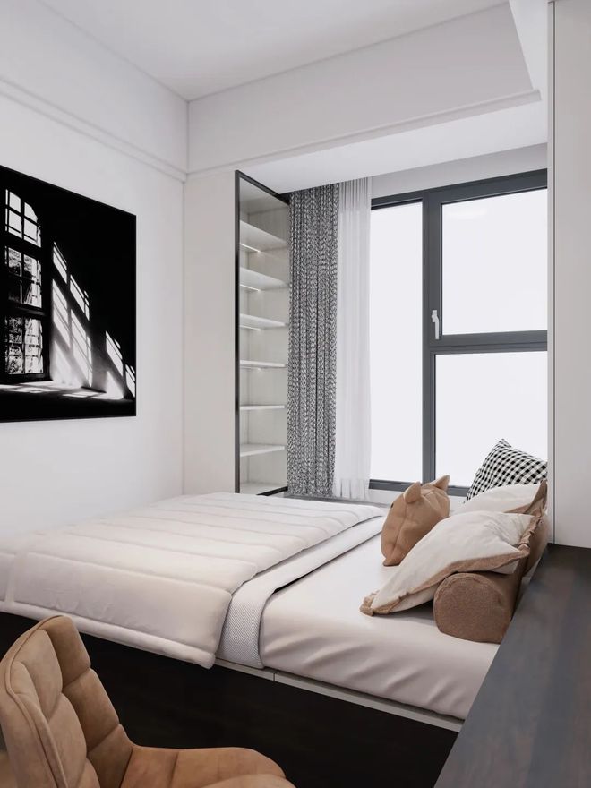 kaiyun：835㎡精装卧室焕新指南：定制设计+软装搭配与局改要点(图7)