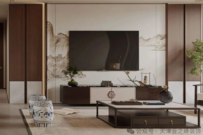 业之峰设计力作：125㎡新中式雅宅诠释东方雅韵