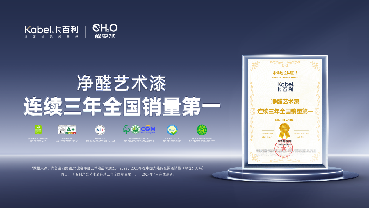 kaiyun：卡百利荣膺“质量诚信倡议企业”以卓越品质设计美