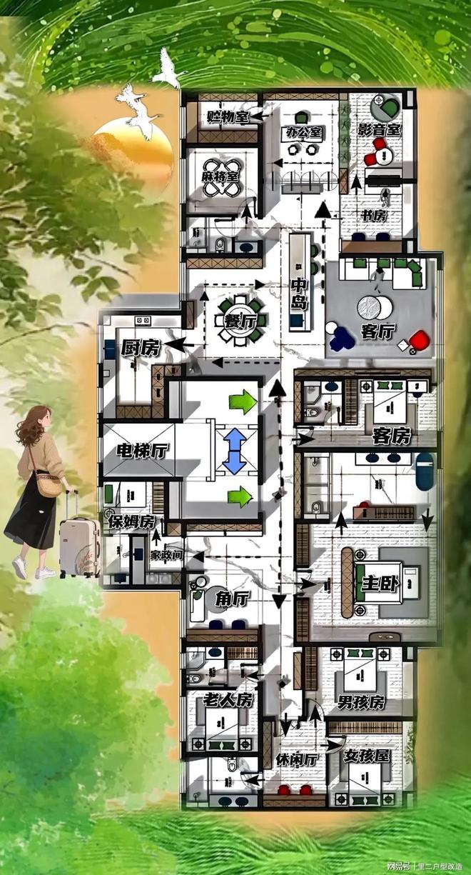 kaiyun：绚烂的402㎡如绽放大呲花凭硬装不基础和软装藏