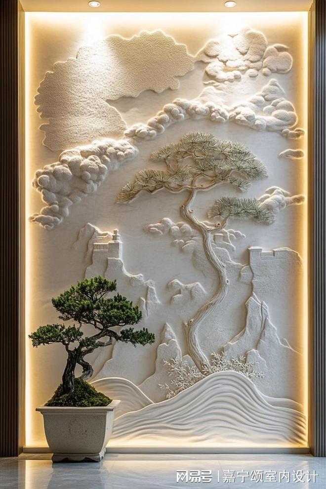 【伍一艾酒店软装】西宁酒店软装：砂岩浮雕藏着多少巧思？(图2)