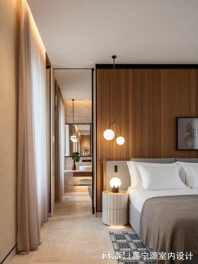 【伍一艾酒店软装】中卫酒店软装：质感升级的智能轻奢新表达(图3)