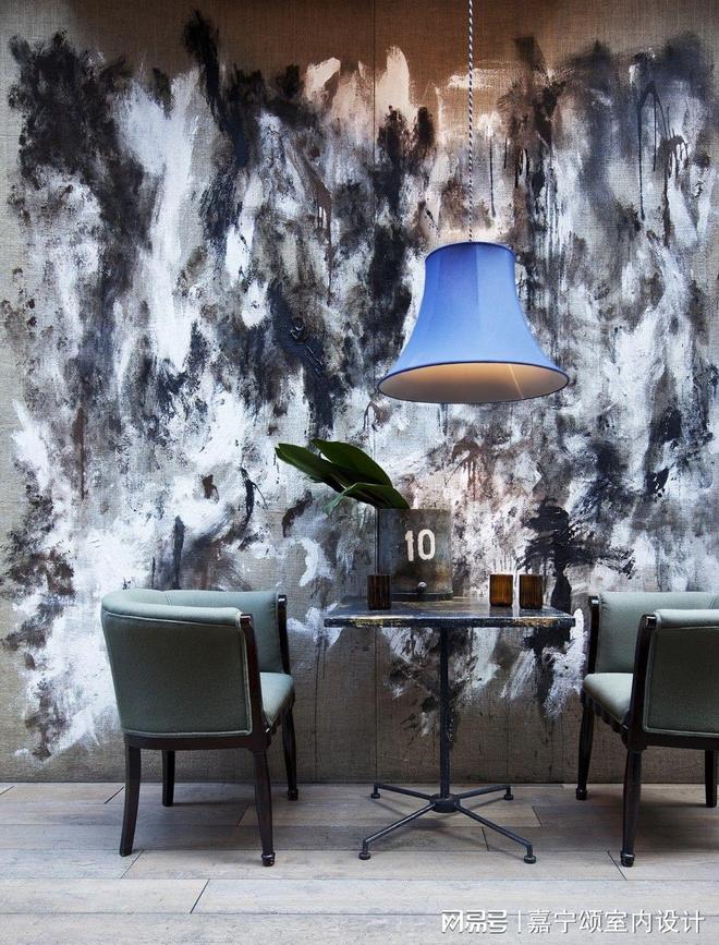 【伍一艾酒店软装】以手绘山水壁画焕新遂宁酒店软装格调