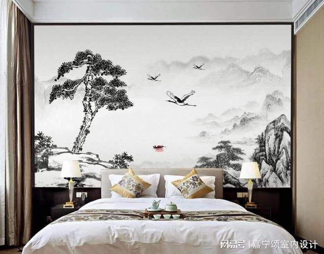 【伍一艾酒店软装】以手绘山水壁画焕新遂宁酒店软装格调(图2)